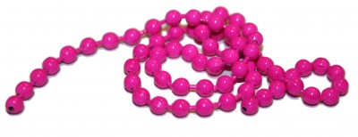 Bead Chain Eyes Medium - Fluo Pink